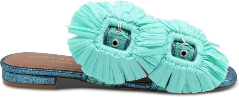Kurt Geiger London Sandalen met glitter en raffia Groen