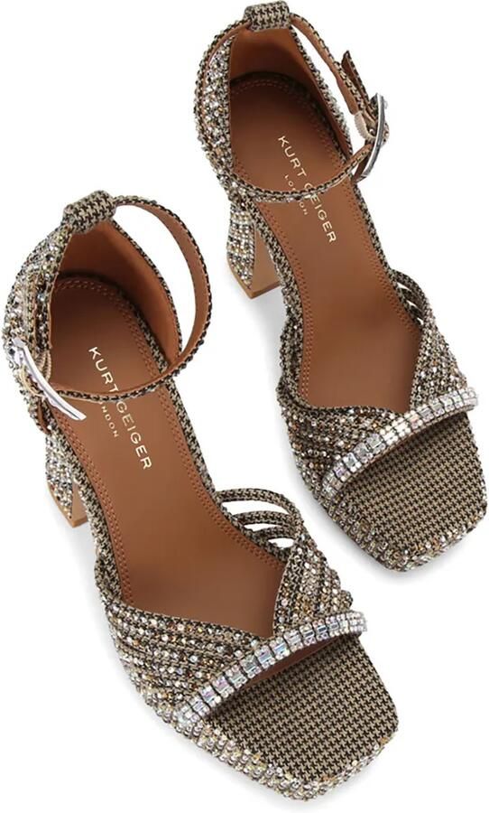 Kurt Geiger London Sandalen met kristallen bandje en plateauzool Beige - Foto 5