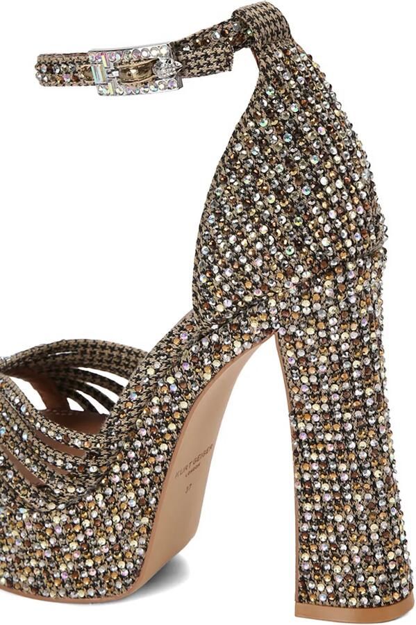 Kurt Geiger London Sandalen met kristallen bandje en plateauzool Beige - Foto 4