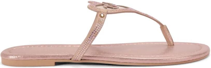 Kurt Geiger London Sandalen met kristallen hart en T-bandje Roze