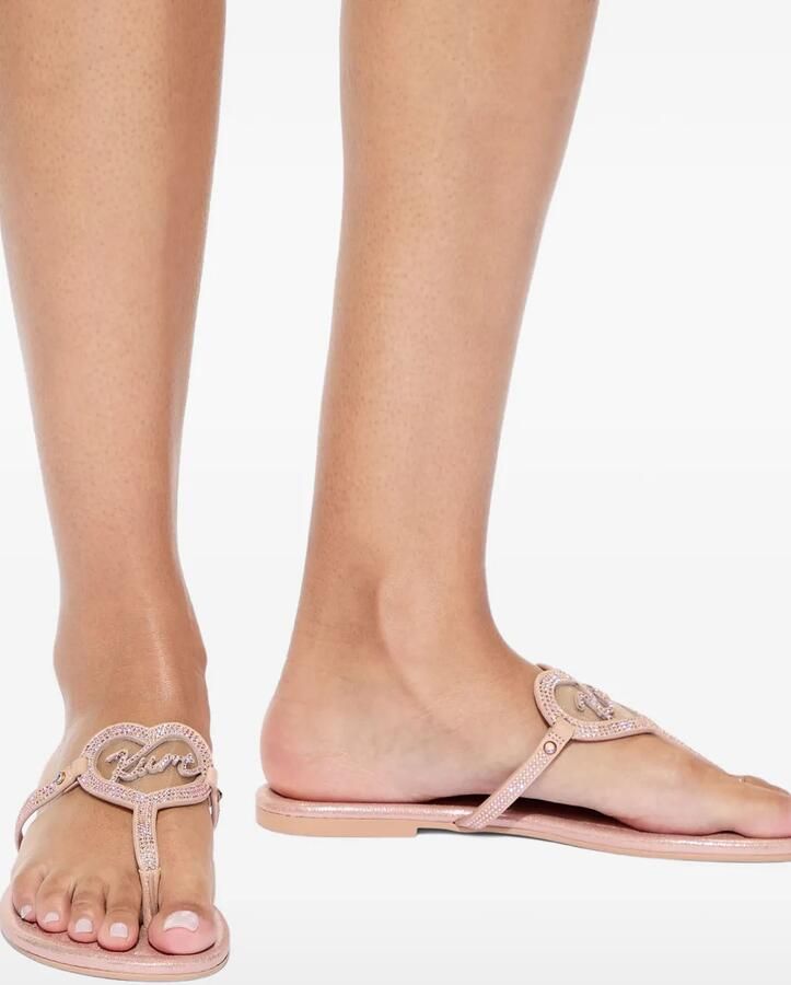Kurt Geiger London Sandalen met kristallen hart en T-bandje Roze - Foto 4