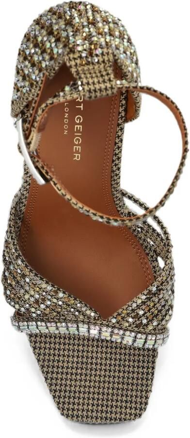 Kurt Geiger London Sandalen met plateauzool en kristallen bandje Bruin - Foto 5