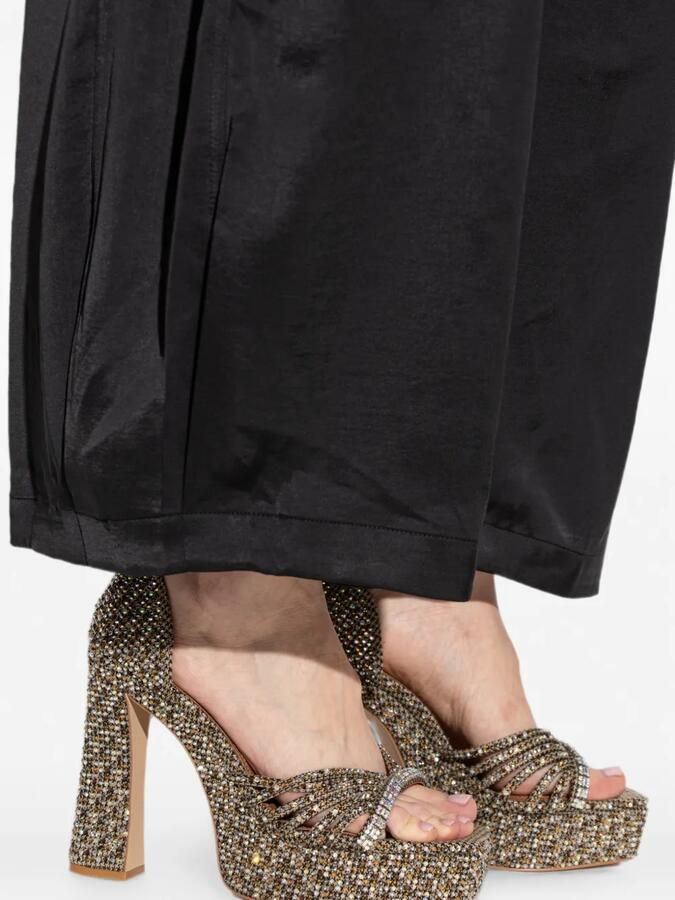 Kurt Geiger London Sandalen met plateauzool en kristallen bandje Bruin - Foto 4