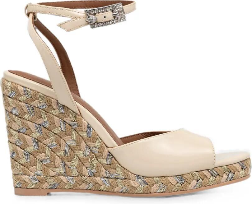 Kurt Geiger London Sandalen met sleehak en gespsluiting Beige