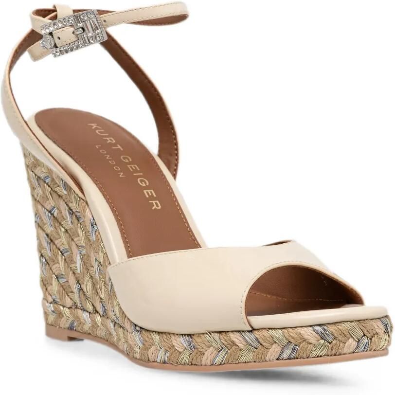 Kurt Geiger London Sandalen met sleehak en gespsluiting Beige - Foto 4