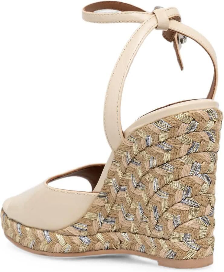Kurt Geiger London Sandalen met sleehak en gespsluiting Beige - Foto 3