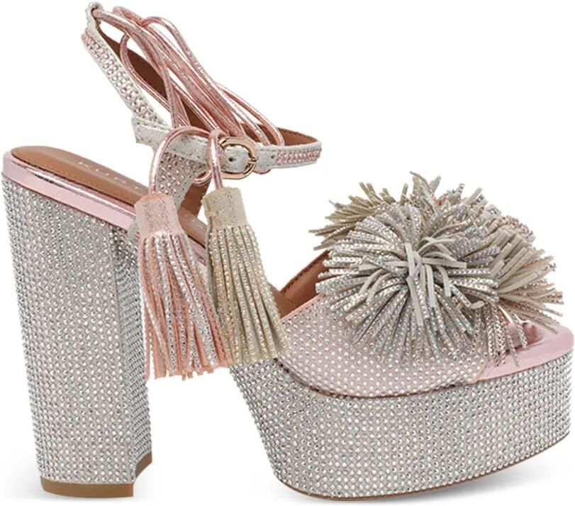 Kurt Geiger London Sandalen met stras en kwastje Zilver
