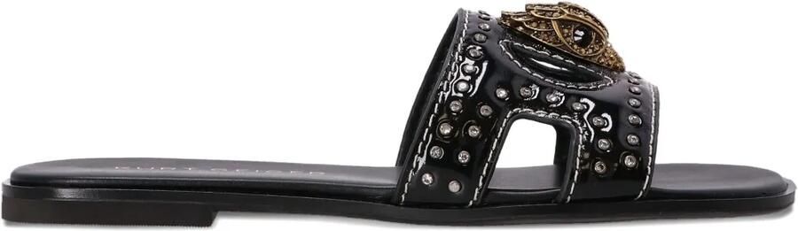 Kurt Geiger London Sandalen met uitgesneden details en adelaarsbedel Zwart