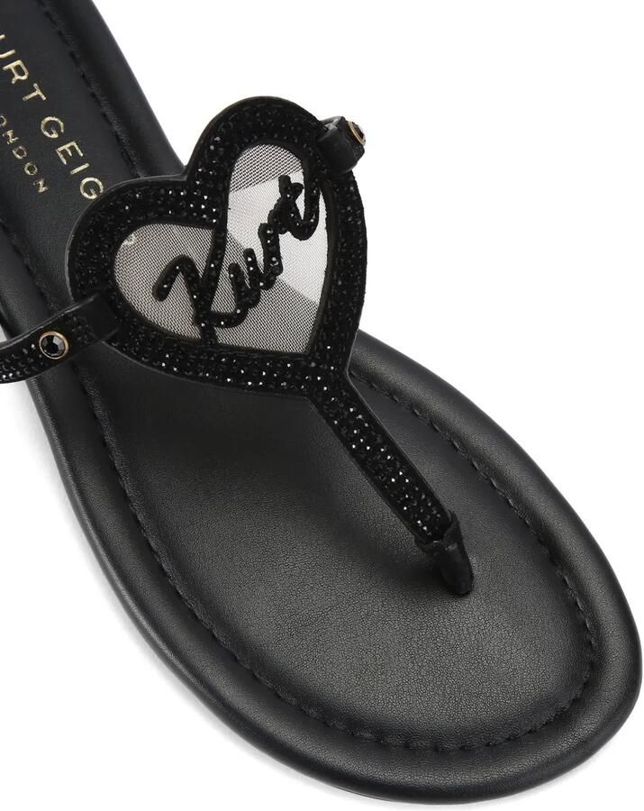 Kurt Geiger London Sandalen verfraaid met hart en T-bar Zwart - Foto 4