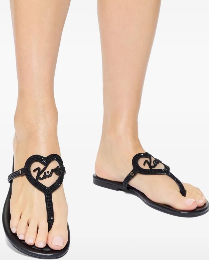 Kurt Geiger London Sandalen verfraaid met hart en T-bar Zwart - Foto 3