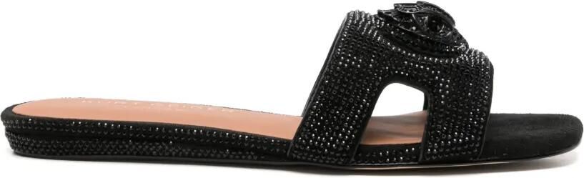 Kurt Geiger London Sandalen verfraaid met kristallen en adelaarshoofd Zwart
