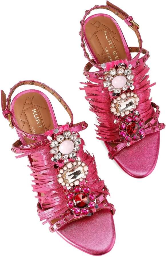 Kurt Geiger London Sandalen verfraaid met kristallen en franje Roze - Foto 4