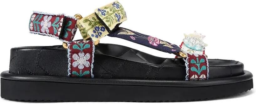 Kurt Geiger London Sandalen verfraaid met kristallen en geborduurde bloemen Blauw