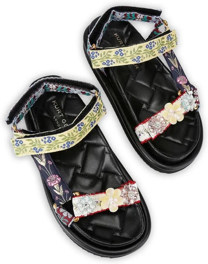 Kurt Geiger London Sandalen verfraaid met kristallen en geborduurde bloemen Blauw - Foto 3