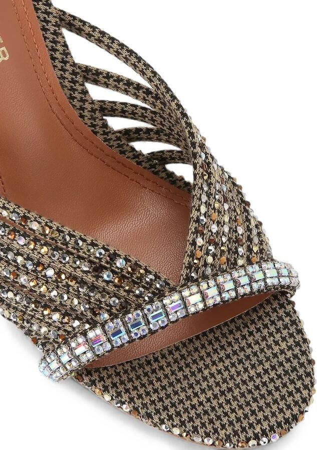 Kurt Geiger London Sandalen verfraaid met kristallen en pied-de-poule print Bruin - Foto 3