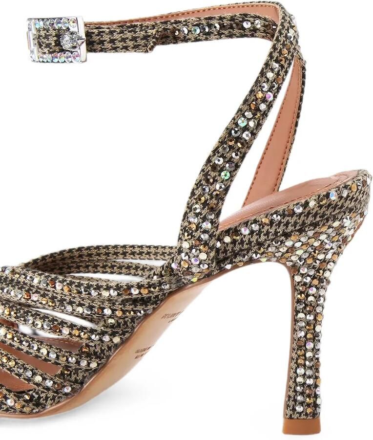 Kurt Geiger London Sandalen verfraaid met kristallen en pied-de-poule print Bruin - Foto 2