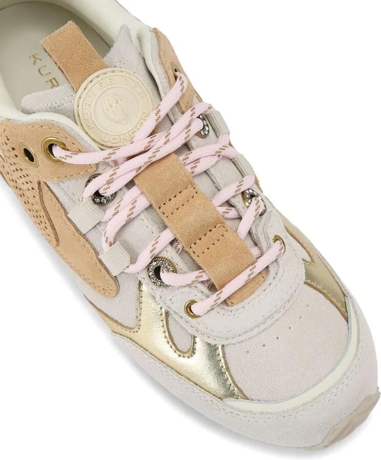 Kurt Geiger London Slim Runner sneakers met geperforeerd vlak Beige - Foto 4