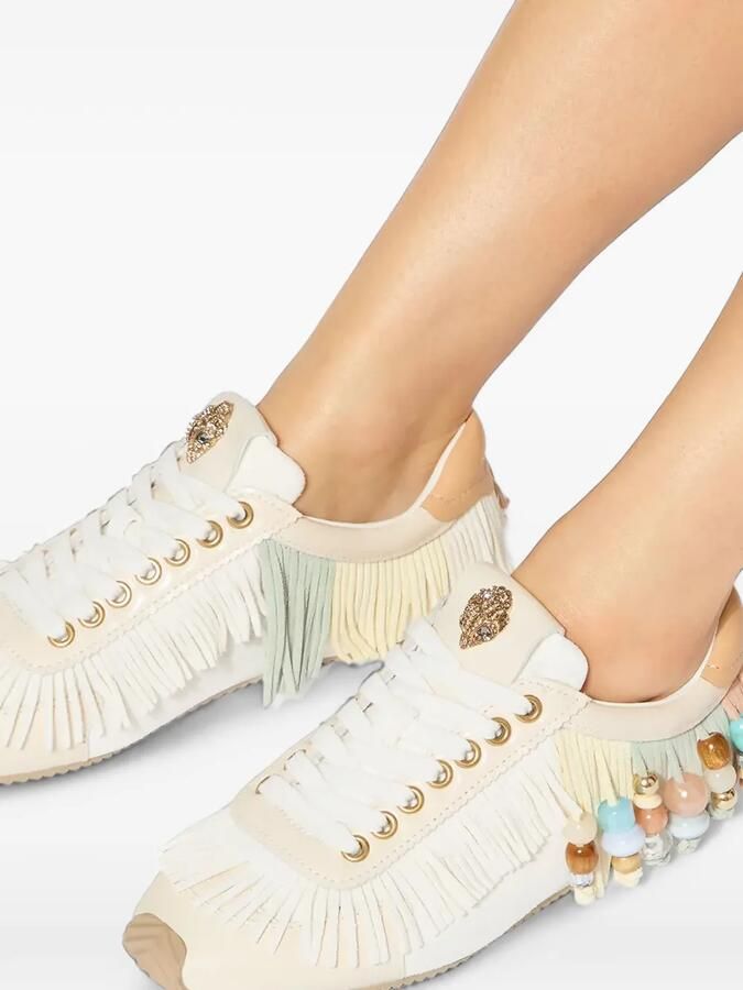 Kurt Geiger London Sneakers met franje en kralen Beige