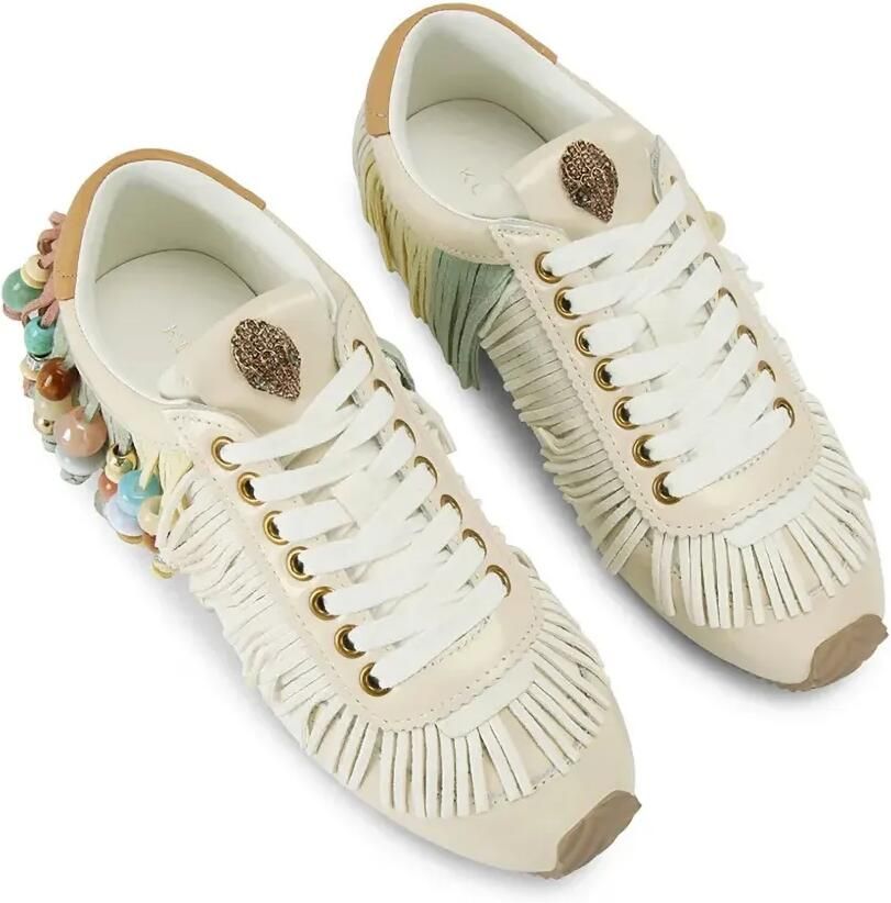 Kurt Geiger London Sneakers met franje en kralen Beige - Foto 3