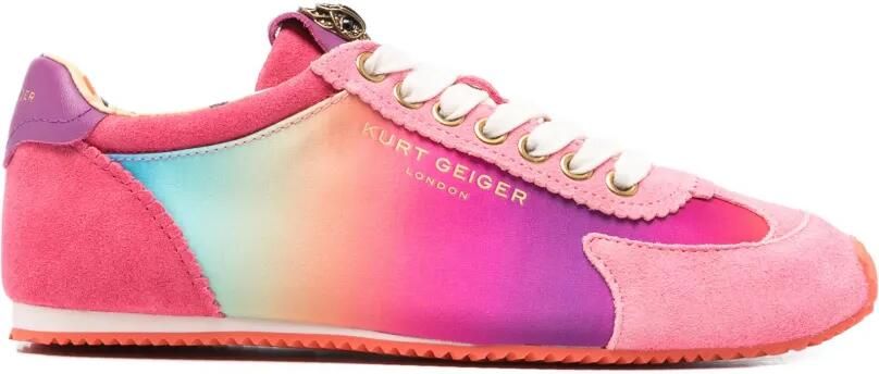 Kurt Geiger London Sneakers met suède vlak en ombré-effect Roze