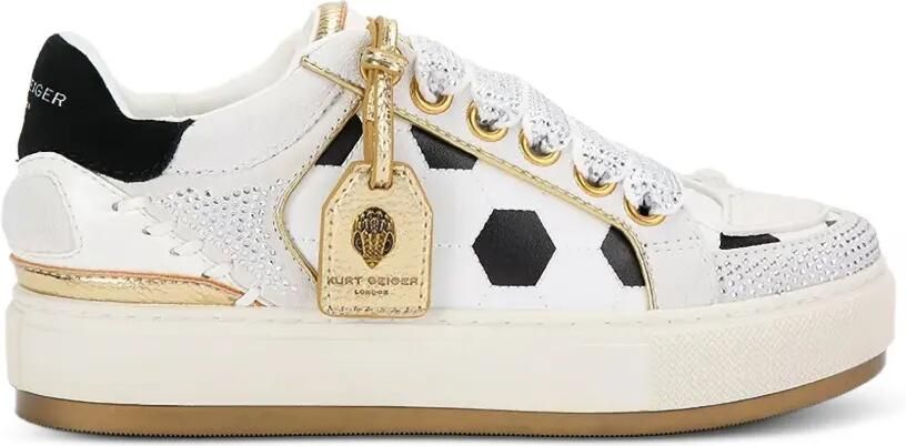 Kurt Geiger London Sneakers verfraaid met kristallen Wit