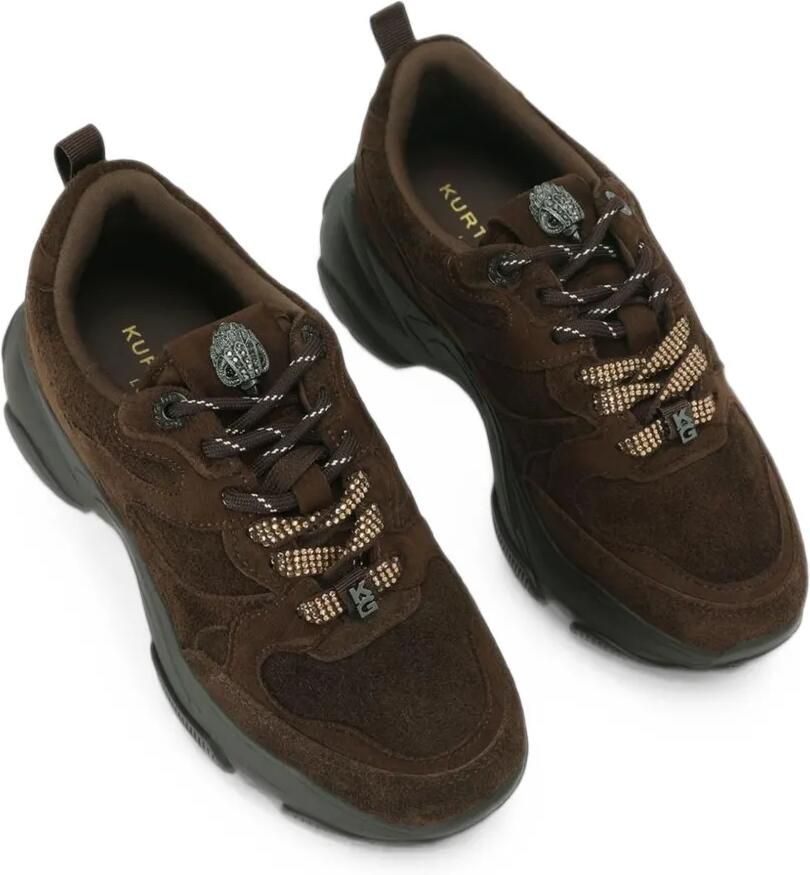 Kurt Geiger London Starlight Runner suède sneakers Bruin - Foto 2