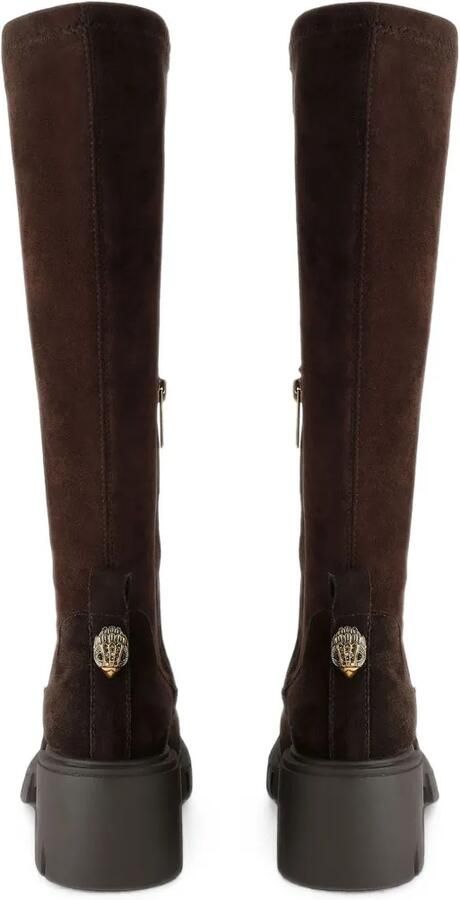 Kurt Geiger London Step knielaarzen met adelaar-plakkaat Bruin - Foto 5
