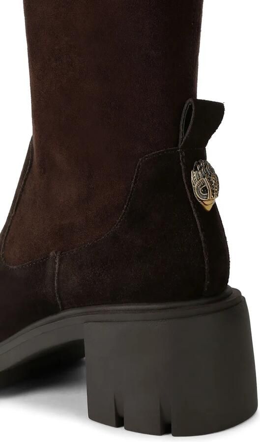 Kurt Geiger London Step knielaarzen met adelaar-plakkaat Bruin - Foto 4