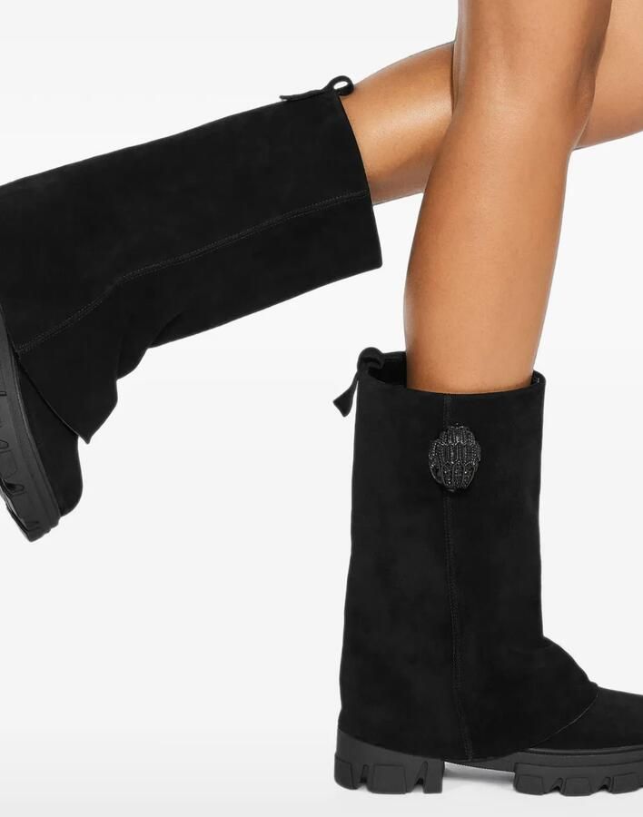 Kurt Geiger London Stomp omgeslagen laarzen Zwart - Foto 4