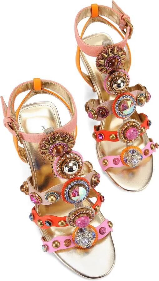 Kurt Geiger London Stones Crystal Octavia Gladiator sandalen Goud - Foto 5