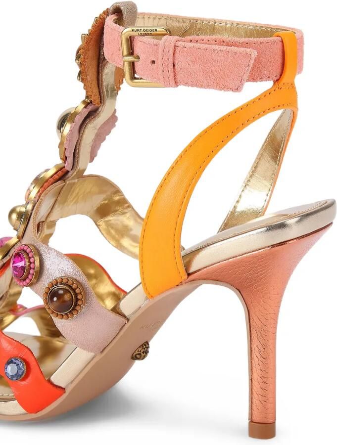 Kurt Geiger London Stones Crystal Octavia Gladiator sandalen Goud - Foto 3