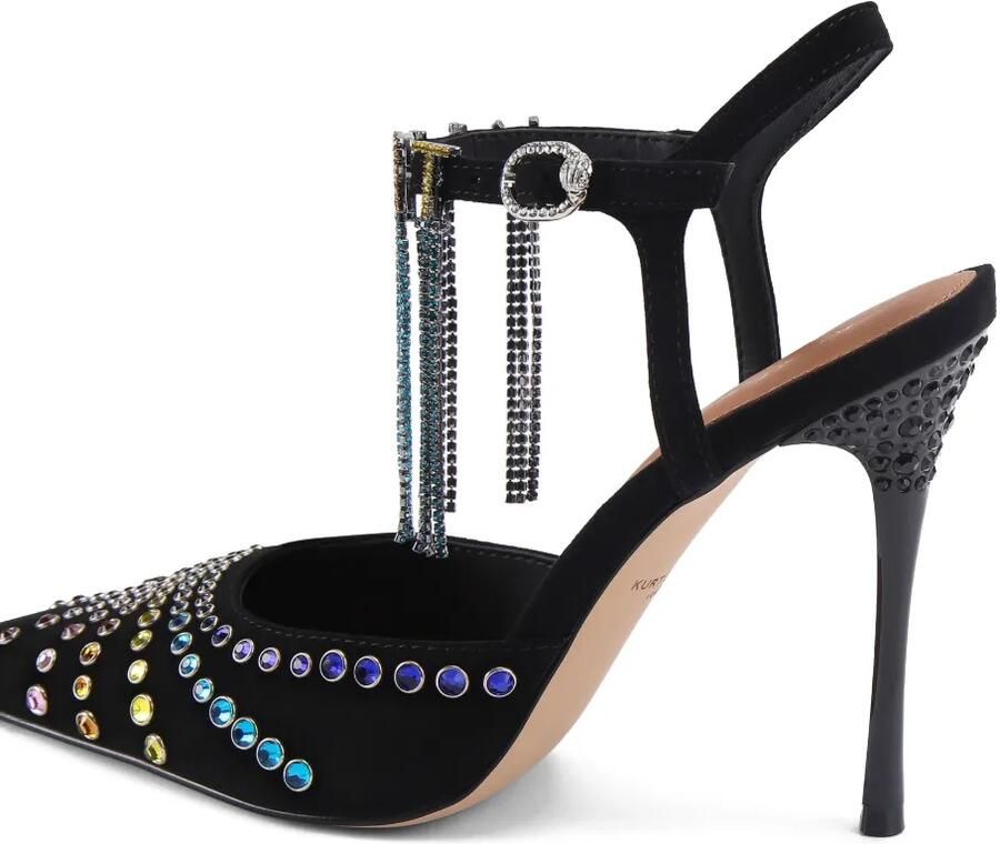 Kurt Geiger London Suède sandalen met kristallen Zwart - Foto 2
