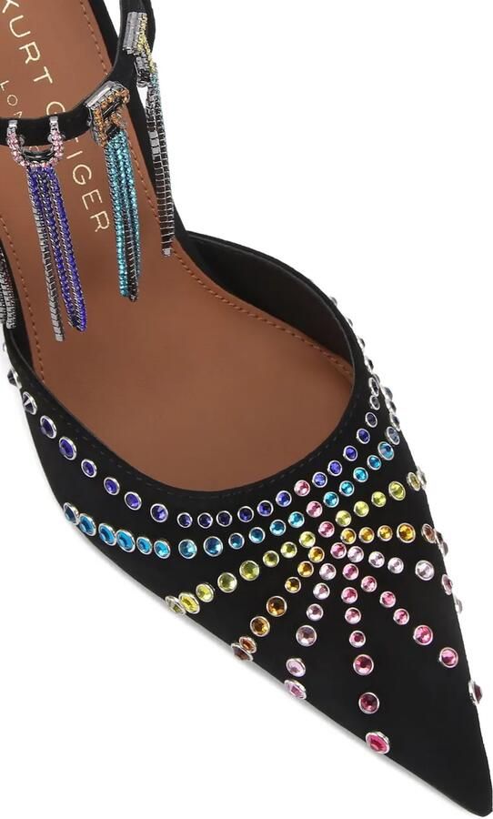 Kurt Geiger London Suède sandalen met kristallen Zwart - Foto 4