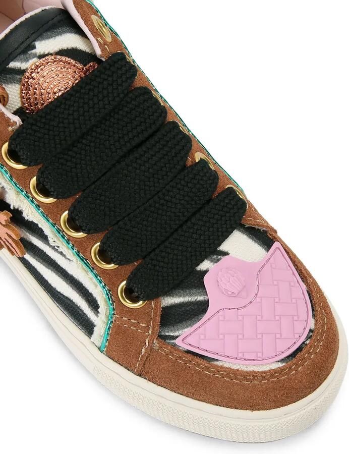 Kurt Geiger London Sunbeam Tag sneakers met zebraprint Bruin - Foto 5