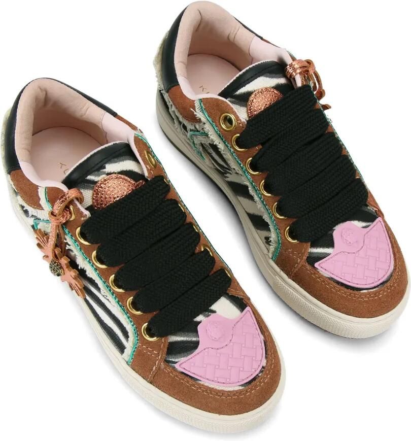 Kurt Geiger London Sunbeam Tag sneakers met zebraprint Bruin - Foto 3