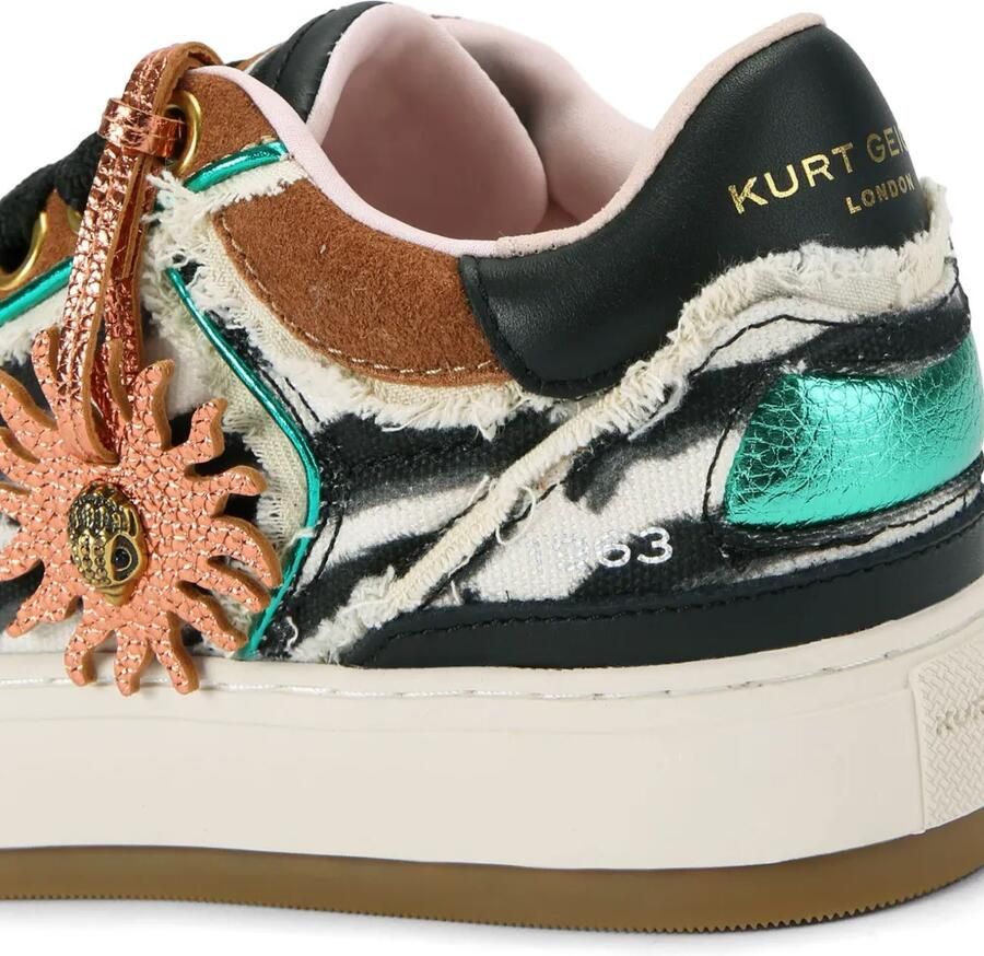 Kurt Geiger London Sunbeam Tag sneakers met zebraprint Bruin - Foto 2