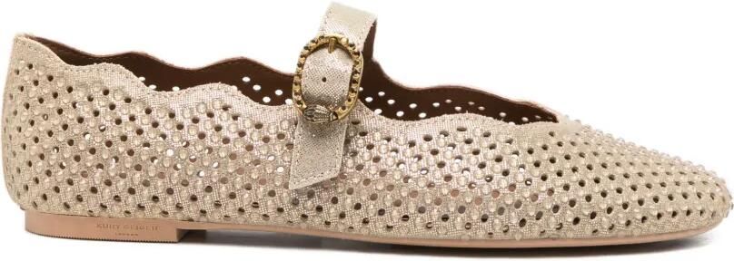 Kurt Geiger London Wavy Mayfair ballerina's Goud