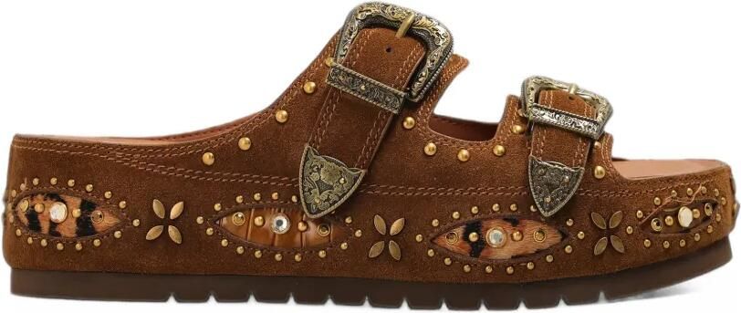 Kurt Geiger London Western Buckle platform sandals Bruin