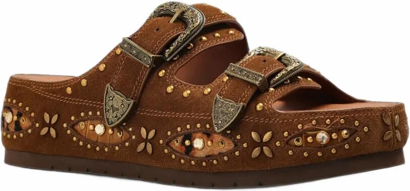 Kurt Geiger London Western Buckle platform sandals Bruin - Foto 5