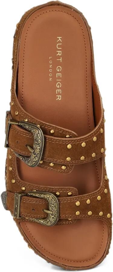 Kurt Geiger London Western Buckle platform sandals Bruin - Foto 3