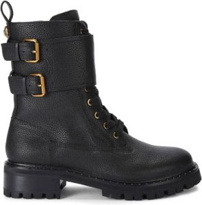 Kurt Geiger London Bowie leren combat boots Zwart