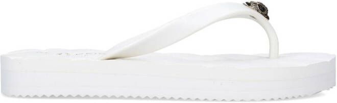Kurt Geiger London Kensington gevoerde teenslippers Wit