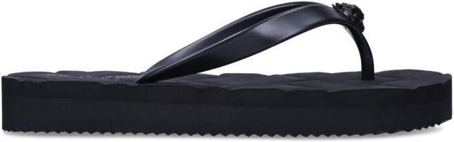 Kurt Geiger London Kensington gevoerde teenslippers Zwart