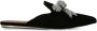 Kurt Geiger London Olive Bow fluwelen slippers Zwart - Thumbnail 1