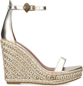 Kurt Geiger London Shoreditch espadrilles met sleehak Goud