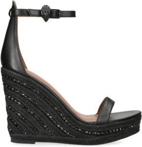 Kurt Geiger London Shoreditch espadrilles met sleehak Zwart