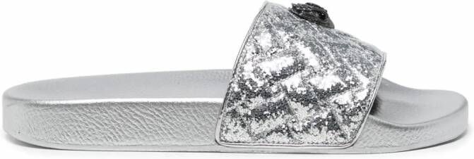 Kurt Geiger London Slippers met open neus Zilver