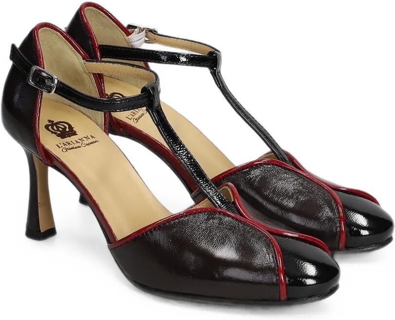 L Arianna Leren pumps Bruin - Foto 4