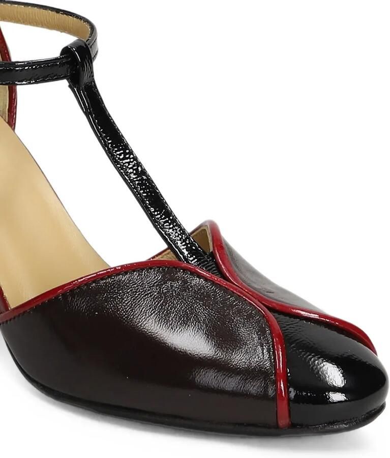 L Arianna Leren pumps Bruin - Foto 2