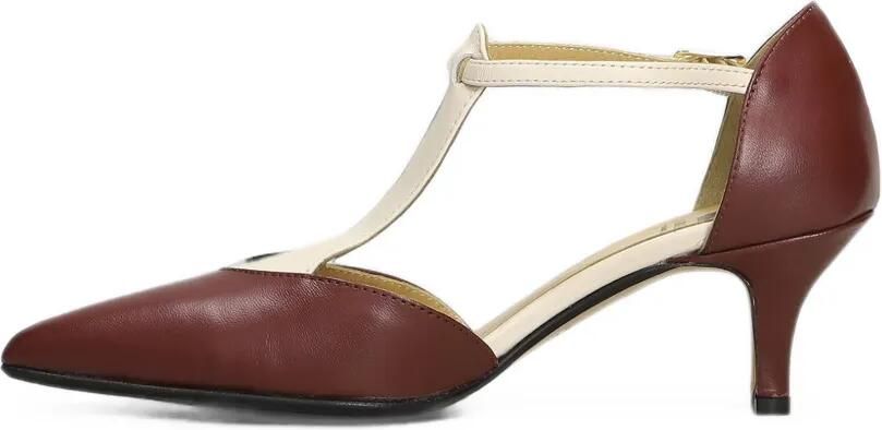 L Arianna Pumps met puntige neus en T-bar Bruin - Foto 5